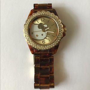 Sanrio Hello Kitty brown tortoise watch